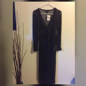 Forever21 glitter long dress, slits on sides.